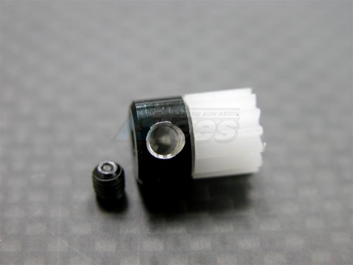 GPM Racing Kyosho Mini Inferno ST Delrin Motor Gear (15t) - 1 Piece Set Black