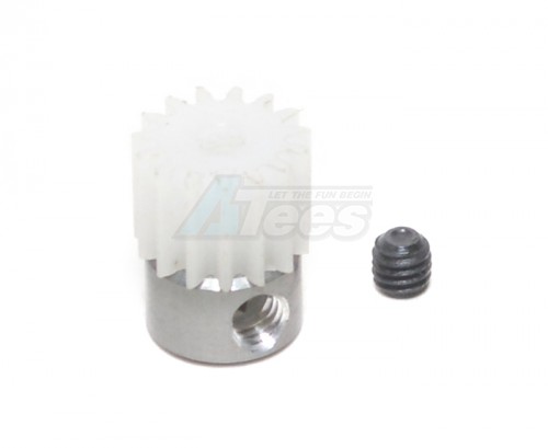 GPM Racing Kyosho Mini Inferno ST Delrin Motor Gear (15t) - 1 Piece Set Gun Metal