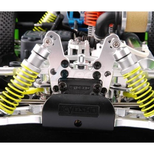 GPM Racing Miscellaneous All Competition Aluminum Ball Top Threaded Shocks 80MM 1 Pair Silver (Yellow Springs, Yellow Ends))