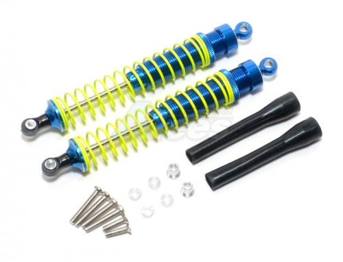 GPM Racing Miscellaneous All Aluminum Oil-Filled Adjustable Threaded Shocks 120MM 1 Pair Blue