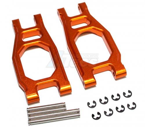 GPM Racing Tamiya DT-03 Aluminium Front Adjustable Upper Arm (Tie Rod Design) - 1Pair Orange