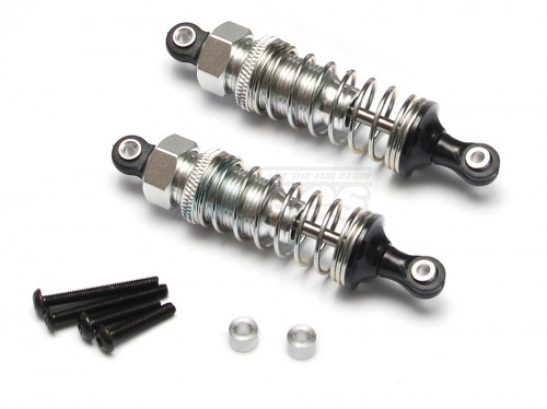 GPM Racing Tamiya DT-03 Tamiya DT-03 Aluminum Front Adjustable Plastic Ball Top 70mm Damper - 1Pr Set Silver