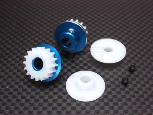GPM Racing Tamiya TA03 Delrin Belt Pulley (16T) 2 pc set Blue