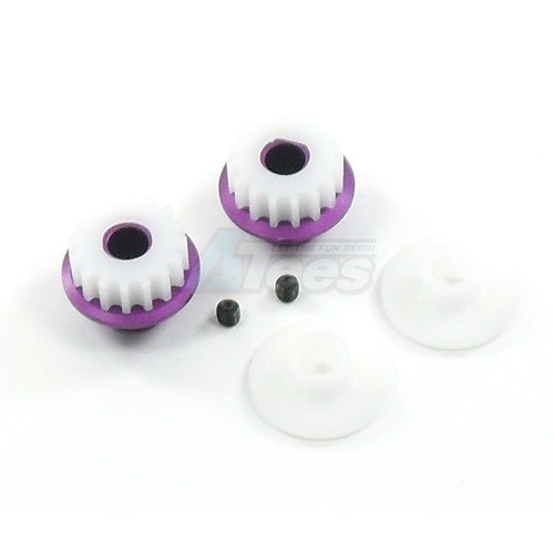 GPM Racing Tamiya TA03 Delrin Belt Pulley (16t) - 2pcs Purple
