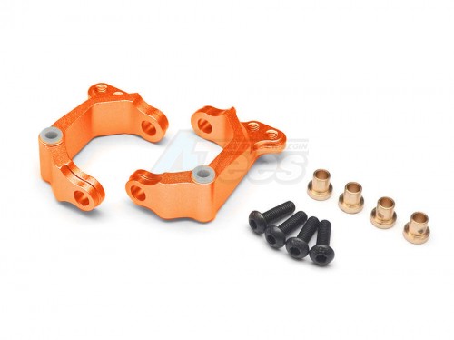 GPM Racing HPI E-Firestorm 10T / Flux Aluminium Front C Hub - 1Pair Set Orange