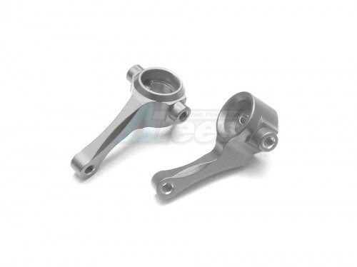 GPM Racing HPI E-Firestorm 10T / Flux Aluminium Front Knuckle Arm - 1Pair Silver
