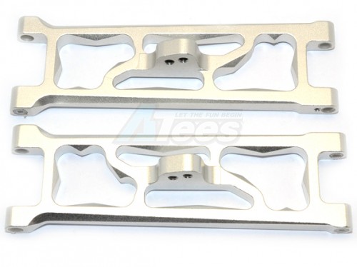 GPM Racing HPI E-Firestorm 10T / Flux Aluminium Front Suspension Arm - 1Pair Silver