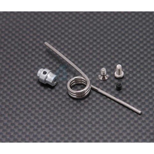 GPM Racing Miscellaneous All Steel Wire With Aluminum Exh Mount(spring With Energy-decentralize)-curve Design Silver