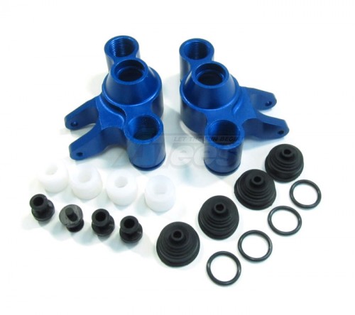 GPM Racing Traxxas E-Maxx 2 Aluminum Front Knuckle Arm 1 Pair Set Blue