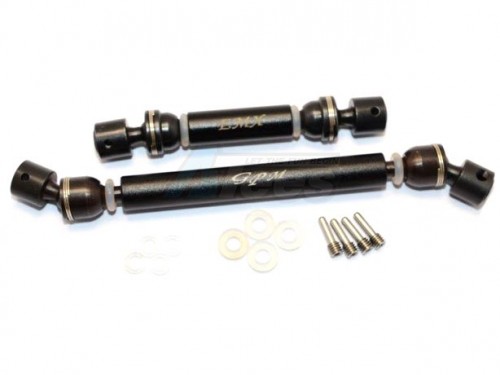 GPM Racing Traxxas E-Maxx 2 Steel +Aluminum Front /Rear Main Shafts-14Pc Set Black