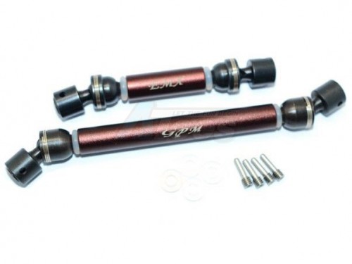 GPM Racing Traxxas E-Maxx 2 Steel +Aluminum Front /Rear Main Shafts-14Pc Set Brown