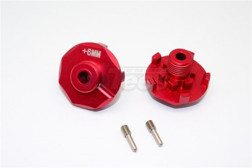 GPM Racing Traxxas E-Revo Aluminium Wheel Hex Claw (+6MM) - 2Pcs Red