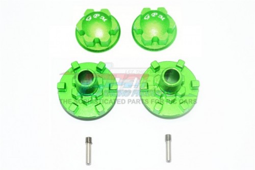 GPM Racing Traxxas E-Revo Aluminium Wheel Hex Claw + Wheel Lock - 6Pcs Set (For E-Revo VXL 86086-4) Green