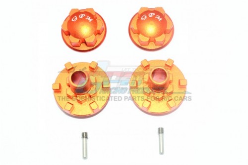 GPM Racing Traxxas E-Revo Aluminium Wheel Hex Claw + Wheel Lock - 6Pcs Set (For E-Revo VXL 86086-4) Orange