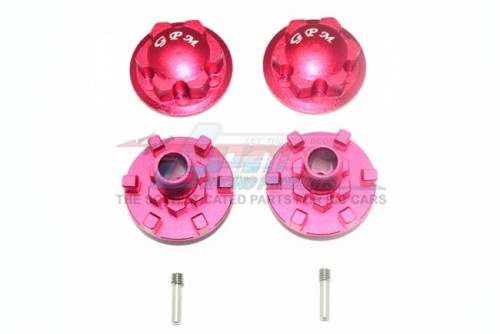 GPM Racing Traxxas E-Revo Aluminium Wheel Hex Claw + Wheel Lock - 6Pcs Set (For E-Revo VXL 86086-4) Red