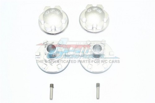 GPM Racing Traxxas E-Revo Aluminium Wheel Hex Claw + Wheel Lock - 6Pcs Set (For E-Revo VXL 86086-4) Silver
