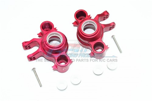 GPM Racing Traxxas E-Revo Aluminium Front/Rear Knuckle Arms - 8Pcs Set (For E-Revo VXL 86086-4) Red