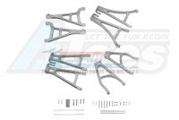 GPM Racing Traxxas E-Revo Aluminium Full Suspension Arm Set (Front + Rear & Upper + Lower) - 6Pcs Set (For E-Revo VXL 86086-4) Gun Metal