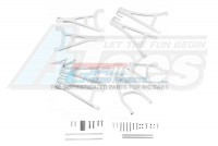 GPM Racing Traxxas E-Revo Aluminium Full Suspension Arm Set (Front + Rear & Upper + Lower) - 6Pcs Set (For E-Revo VXL 86086-4) Silver