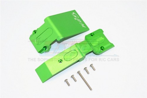 GPM Racing Traxxas E-Revo Aluminium Front Skid Plate - 2Pcs Set Green