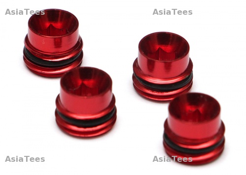 GPM Racing Traxxas 1/16 Mini E-Revo Aluminum Collars With Sealing Rubber Washers For Erv021 - 4pcs Set Red