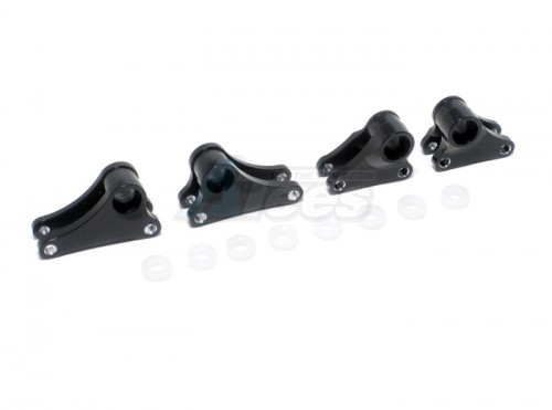 GPM Racing Traxxas 1/16 Mini E-Revo Aluminum Front+rear Rocker Arm - 4 Pcs Set Black