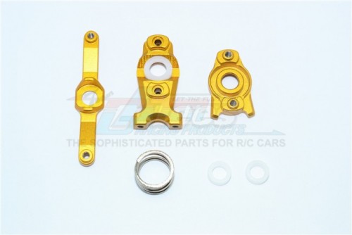 GPM Racing Traxxas 1/16 Mini E-Revo Aluminum Steering Assembly - 3pcs Set Gold