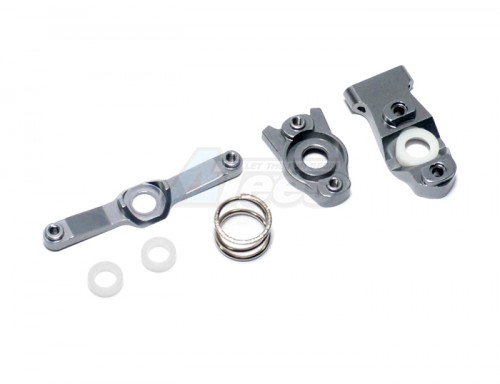 GPM Racing Traxxas 1/16 Mini Slash Aluminum Steering Assembly - 3pcs Set Gun Metal