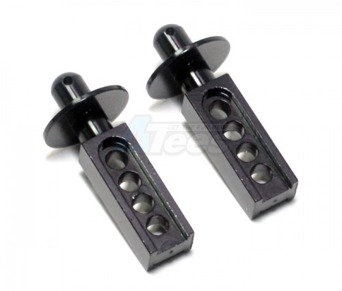 GPM Racing Traxxas 1/16 Mini E-Revo Aluminum Front Body Post - 1 Pair Black