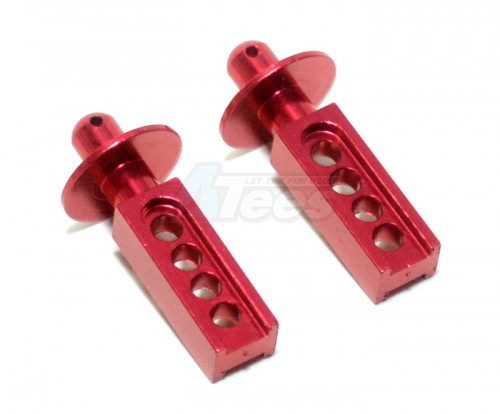GPM Racing Traxxas 1/16 Mini E-Revo Aluminum Front Body Post - 1 Pair Red