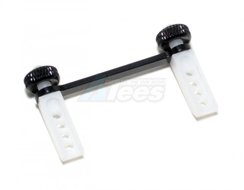 GPM Racing Traxxas 1/16 Mini E-Revo Aluminum Rear Modified Body Post Mount With Delrin Body Posts - 1 Set Black