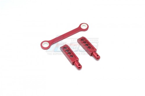GPM Racing Traxxas 1/16 Mini E-Revo Aluminum Rear Modified Body Post Mount With Delrin Body Posts - 1 Set Red