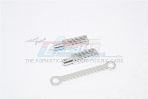 GPM Racing Traxxas 1/16 Mini E-Revo Aluminum Rear Modified Body Post Mount With Delrin Body Posts - 1 Set Silver