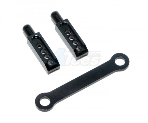 GPM Racing Traxxas 1/16 Mini E-Revo Aluminum Rear Body Post With Mount - 3 Pcs Black