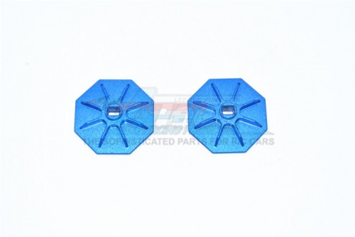 GPM Racing Element RC Enduro Aluminium Spur Gear Adapter - 2Pcs Set Blue
