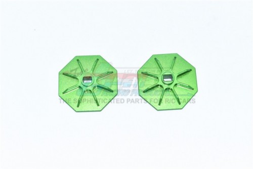 GPM Racing Element RC Enduro Aluminium Spur Gear Adapter - 2Pcs Set Green