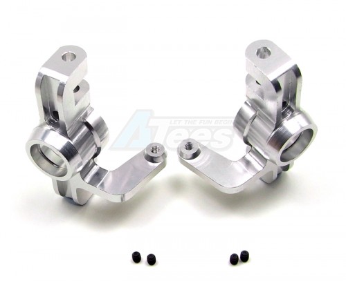 GPM Racing Team Losi 8IGHT Aluminum Front Knuckle Arm - 1 Pair Silver
