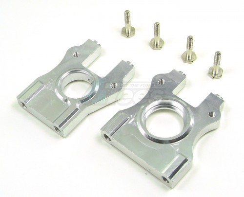 GPM Racing Team Losi 8IGHT Aluminum Center Diff Mount - 2 Pieces Set Silver