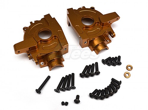 GPM Racing Axial EXO Aluminum Front/Rear Bulkhead - 1 Set Gold