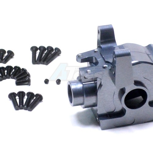 GPM Racing Axial EXO Aluminum Front/Rear Bulkhead - 1 Set Gun Metal