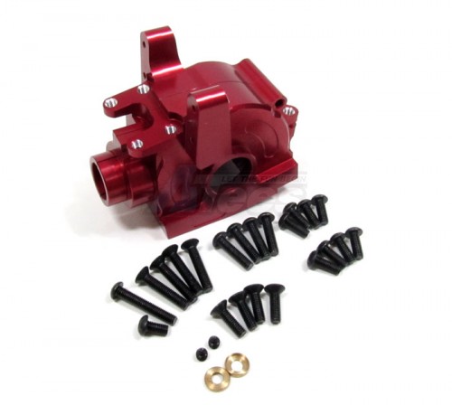 GPM Racing Axial EXO Aluminum Front/Rear Bulkhead - 1 Set Red