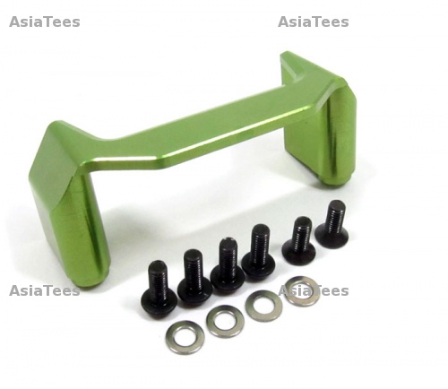 GPM Racing Axial EXO Aluminum Chassis Component Mounts - 3Pcs Green