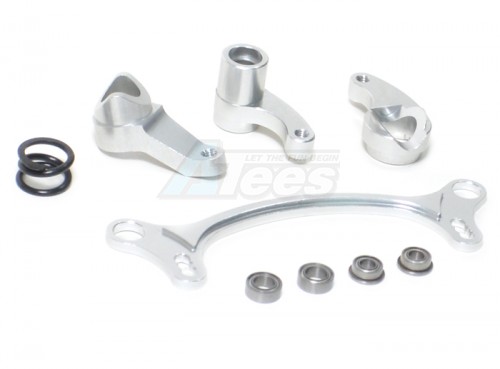 GPM Racing Axial EXO Aluminum Steering Assembly 5 Pieces Set Silver