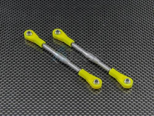GPM Racing Axial EXO Steel Rear Adjustable Linkage 1 Pair Silver