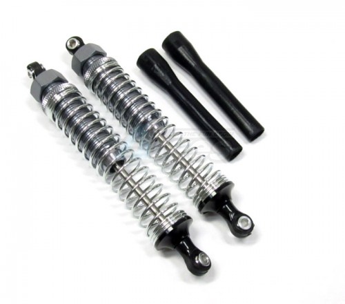 GPM Racing Axial EXO Aluminum Rear Adjustable Spring Damper - 1 Pair Gun Metal