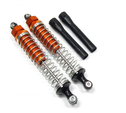 GPM Racing Axial EXO Aluminum Rear Adjustable Spring Damper - 1 Pair Orange