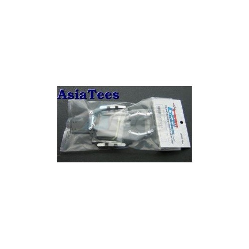 GPM Racing Team Losi Mini-T Fibre Main Chassis W/ Aluminum & Foam Shim - 1 Set Silver