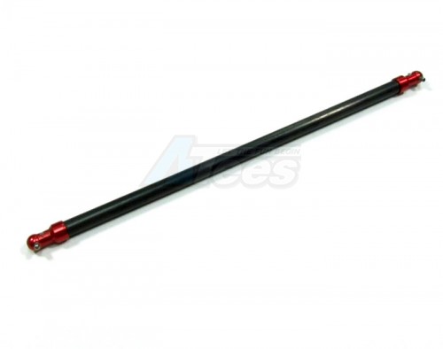 GPM Racing Tamiya DF-03 Graphite Main Shaft (173mm) With Aluminum Ends - 1pc Red