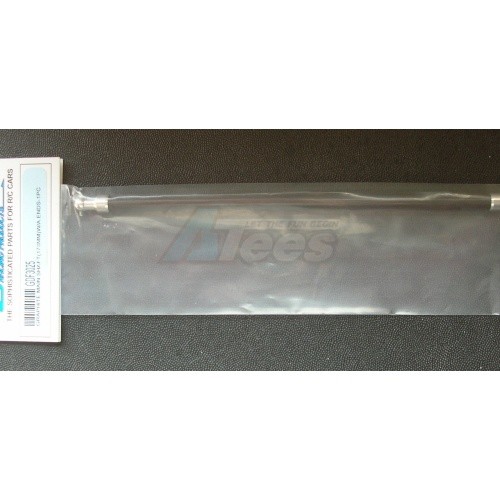 GPM Racing Tamiya DF-03 Graphite Main Shaft (173mm) With Aluminum Black Ends - Silver