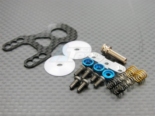 GPM Racing Kyosho Mini-Z MR-02 Graphite + Delrin Stabilized Friction Equipped Set Silver and Blue